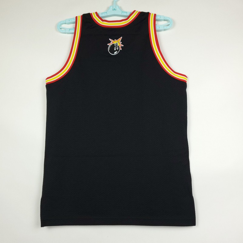 The Hundreds Mitchell & Ness Small Jersey Black Red Yellow Atom Bomb NWT gallery