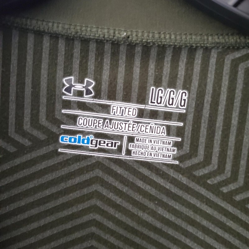 Under Armour Pullover Mens Large Green Infrared Fitted 1/4 Zip Long Sleeve gallery