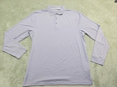 Coolibar Mens LT Large Tall Long Sleeve Polo Shirt Gray UPF 50+ Sun Protection