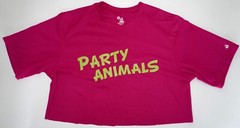 MEN’S CUT-OFF CROPPED “PARTY ANIMALS” SHIRT MEDIUM