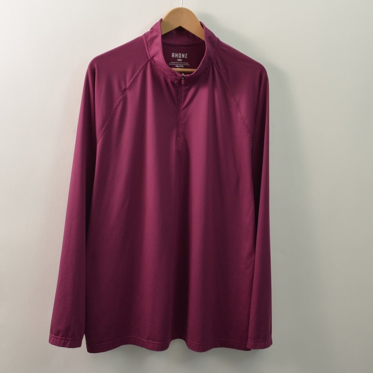 Rhone Session 1/4 Zip Pullover Mens 2XL XXL Purple Long Sleeve Spandex gallery