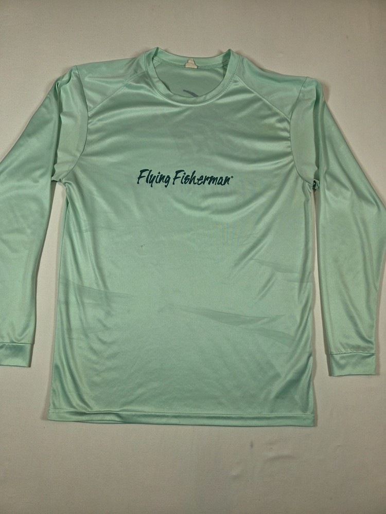 Paragon Pullover Lightweight Shirt Men's Medium Teal Long Sleeve Fishing Shirt