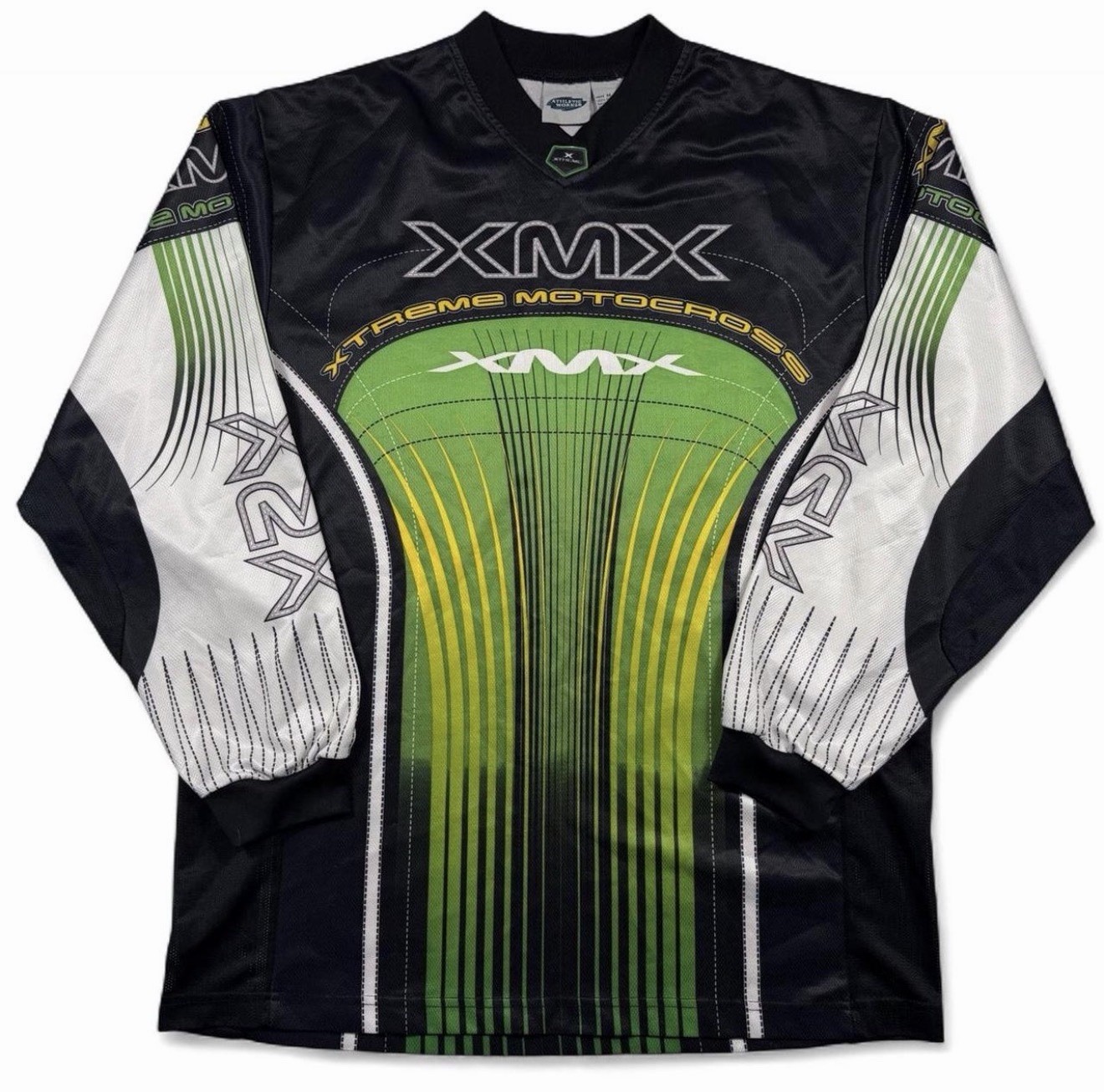Vintage Y2K XMX Extreme Motocross Jersey Mens M Racing BMX MX Green Black gallery