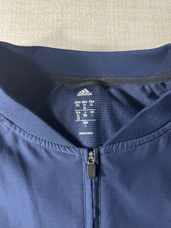 Adidas Men’s 1/4 Zip Pullover Blue Large Athletic Running Top gallery