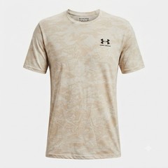 Under Armour HeatGear Camo Performance T-Shirt Men’s XXL Beige Short Sleeve