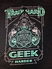 Flex Comics Train Hard And Geek Harder Tank Black XS