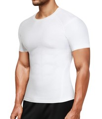 TAILONG Mens Compression Shirt – Slimming Undershirt Body Shaper, Short Sleev…