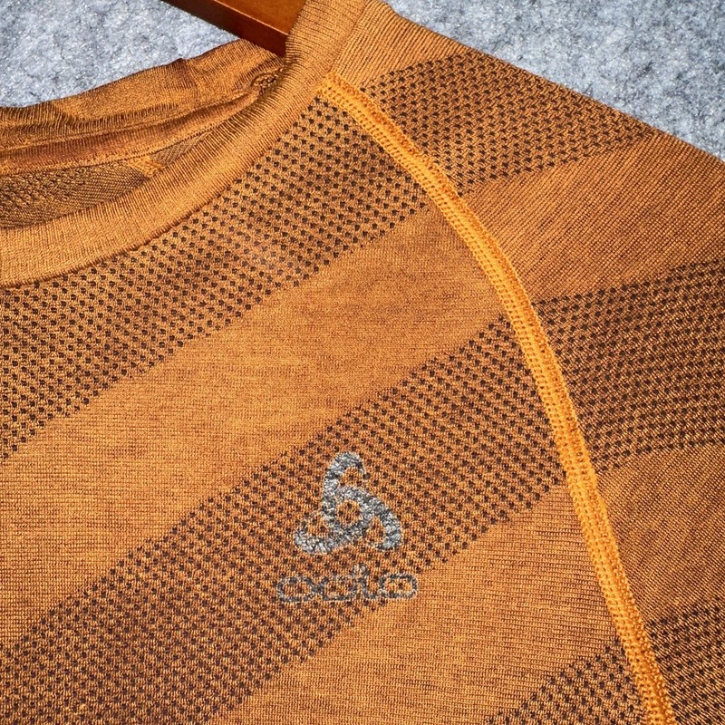 Odlo Shirt Mens M Brown Short Sleeve Base Layer Performance Running Cycling Mesh gallery
