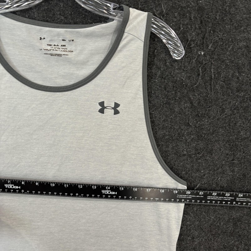 Under Armour CoolSwitch Tank Top Men's Medium Gray Tech Running Training Shirt gallery
