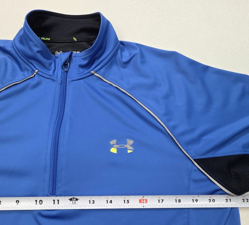 Actual Under Armour Run Pullover Mens L Reflective Mesh Vented Jogging Jacket gallery
