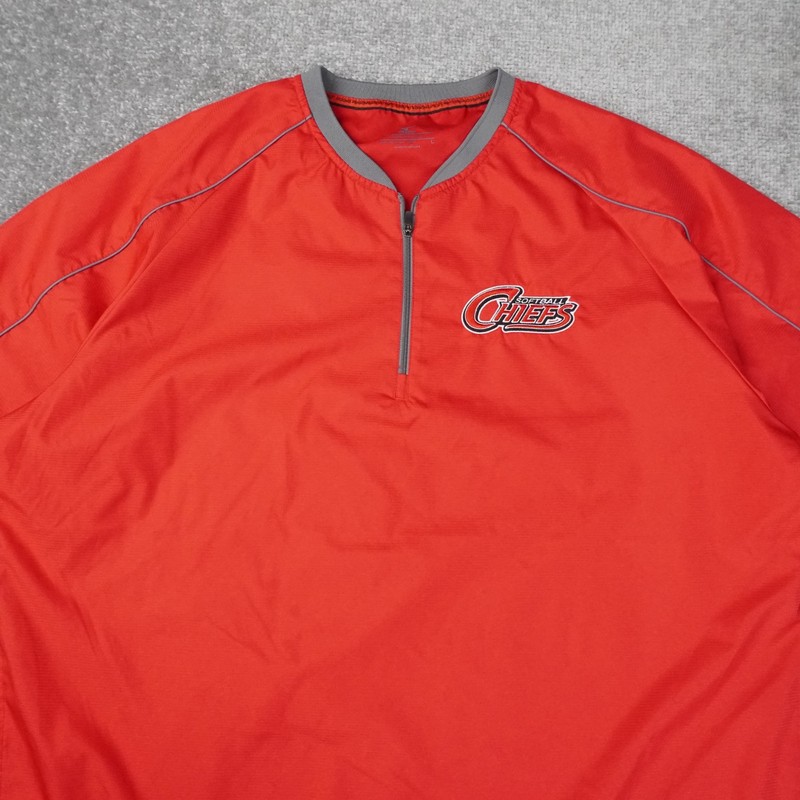 Mizuno Performance Chiefs Softball Large Red Athletic Short Sleeve 1/4 Zip Shirt gallery