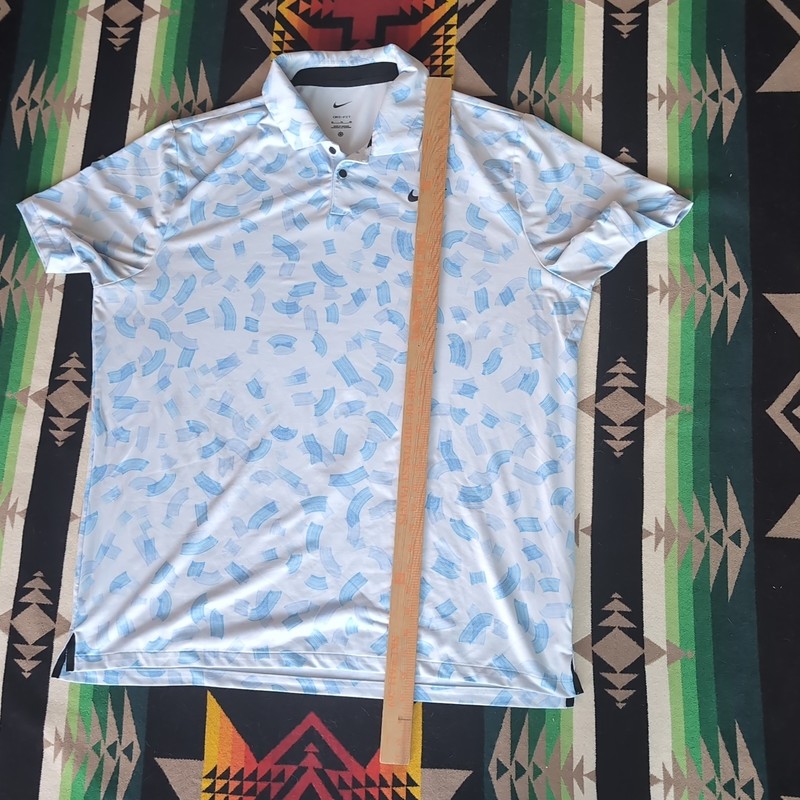 Nike Tour Dri-Fit Polo Golf Shirt FD5739-072 Rake Line Print Mens Size XL Swoosh gallery