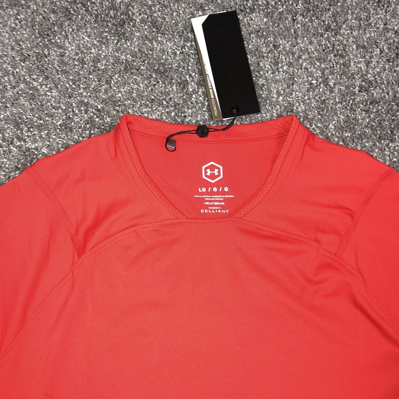 Under Armour HeatGear Rush Men's Compression T-Shirt Red Size 3XL 1327644-646 gallery
