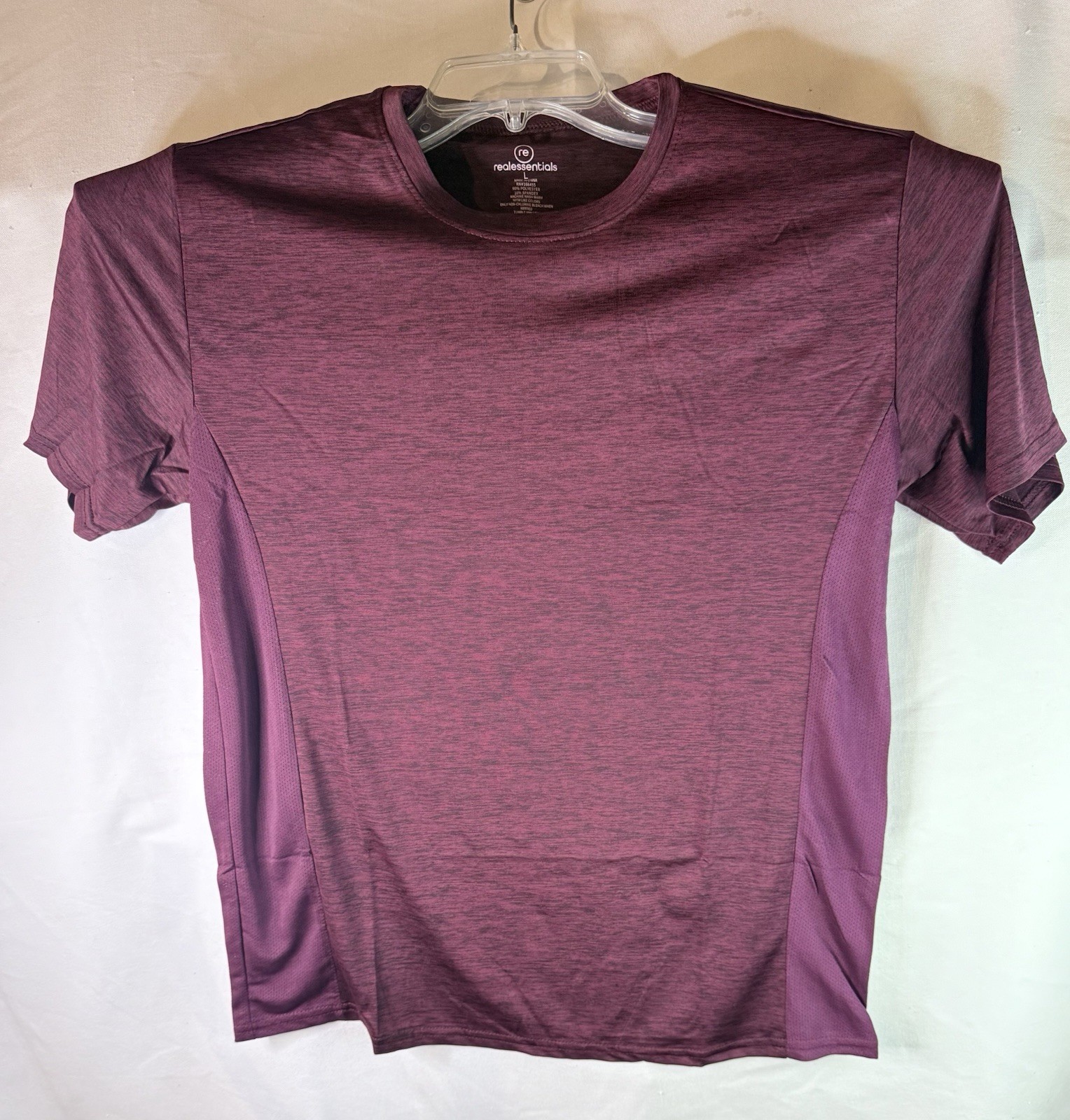 Men's Large Red with Breathable insert Crew Neck DryFit Gym T-Shirt Brand New gallery