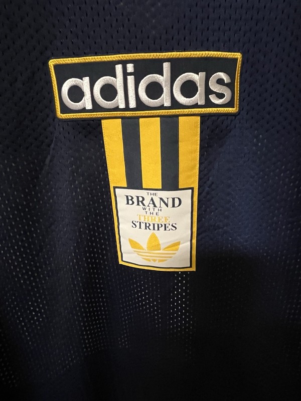 Adidas Adibreak Jersey Night Indigo White Yellow Men's XXL 3 Striped Mesh gallery