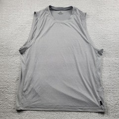 PrAna Shirt Mens XL Gray Breathe Tank Top Sleeveless Athletic Workout Gym