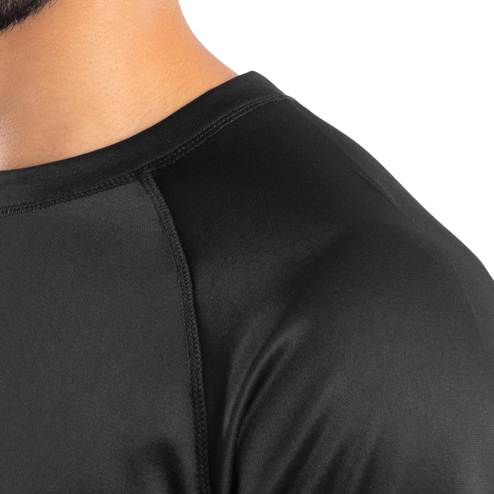 Mens Heavyweight Fleece Thermal Underwear Top, Pitch Black, Large gallery