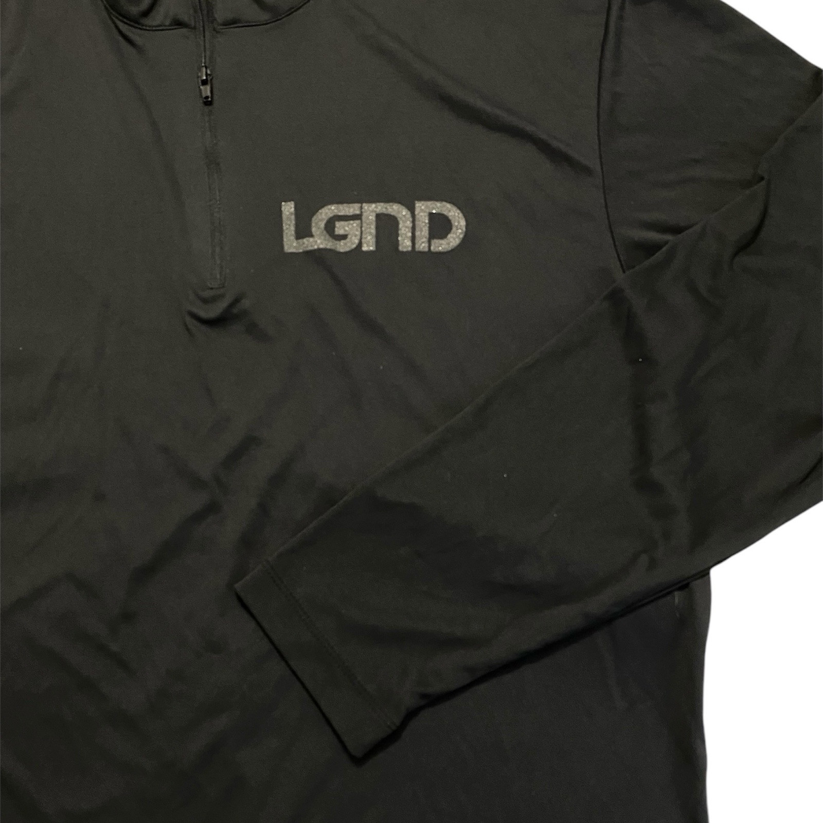 LGND Supply Co Black High Neck Long Sleeve Dri Fit Men’s Shirt Sz L gallery