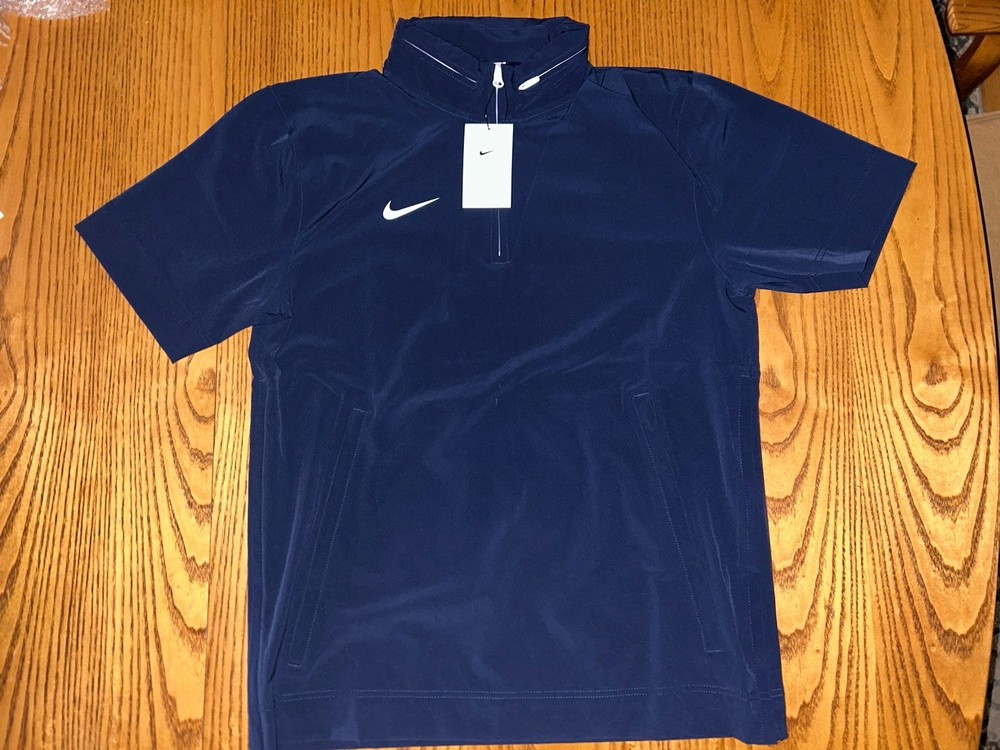 NIKE MEN'S FOOTBALL COACHING 1/4 ZIP SHORT SLEEVE HOT JACKET MEDIUM