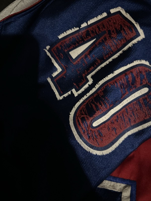 Vintage HARD KNOCKS Jersey Mens 3XL Blue Red #40 Football Satin Mesh Retro 1992 gallery
