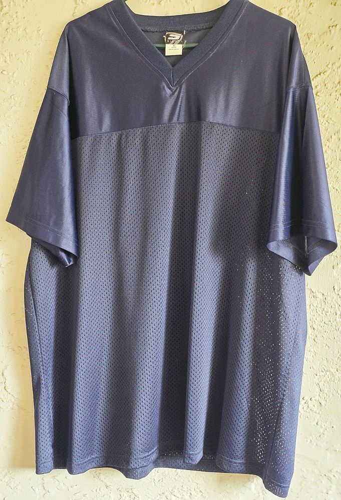 Signal Corp. Vintage Men's Blue XL Mesh Jersey 100% Polyester Pre-Owned