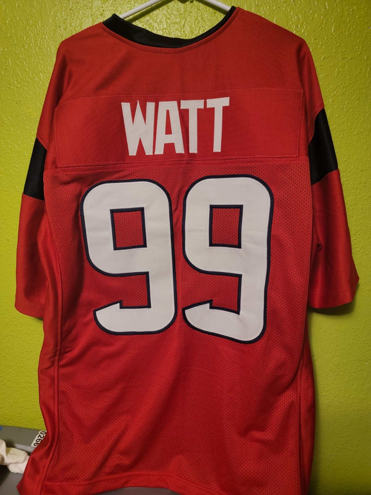 J.J. Watt Alternate Red Stitched Football Jersey Houston 2XL-XL #99 EUC Sewn gallery
