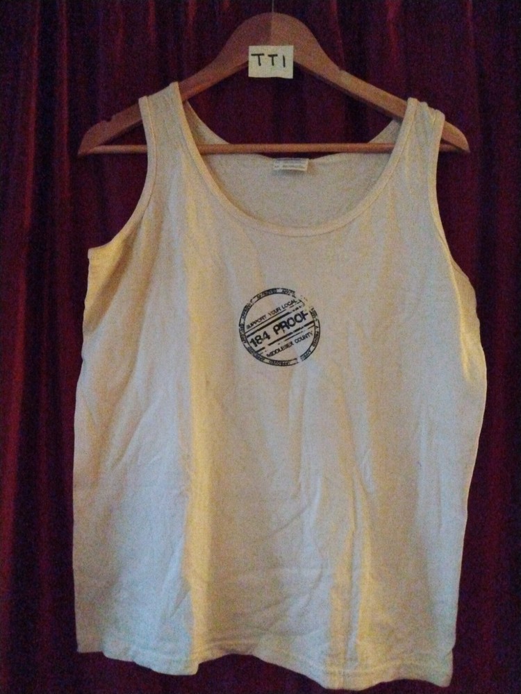 Support Red Devils 184 Proof Middlesex County Mass Tank Top M White (TT1)