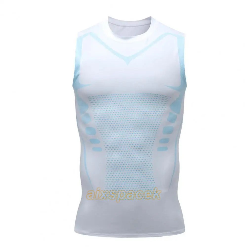 Men Sport Vest Slim Fit High Elasticity O-Neck Quickdrying Sleeveless.