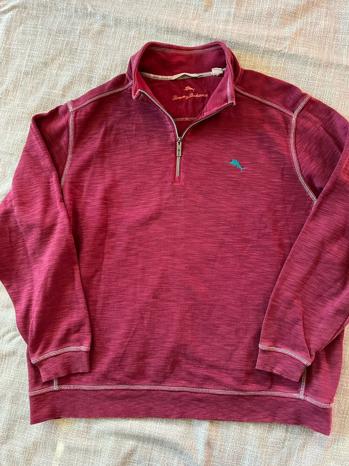 Tommy Bahama Tobago Bay Unisex Half Zip Pullover Size Xxl gallery