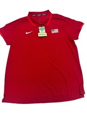 Nike Court Team USA Red Tennis Polo FD8720 690 Men’s Size XL Athletic Fit