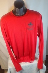 Adidas Climalite Shirt L Men Long Sleeve Red Canada Olympic Logo