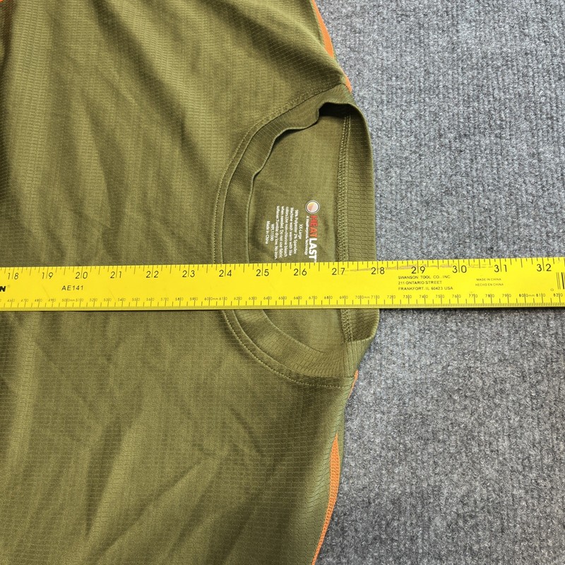 Heat Last Men’s Performance Thermal Base Layer Green Shirt Size XX-Large. 677C5 gallery