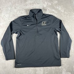 Purdue Boilermakers 1/4 Zip Pullover Jacket Nike Dri-FIT Gray Mens L