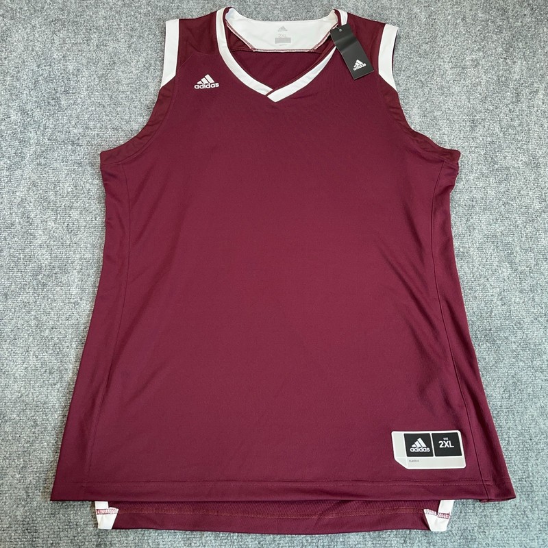 Adidas Crazy Explosive Sleeveless Jersey Mens 2XL Maroon Performance NEW gallery