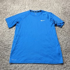 Nike Swim UPF Dri Fit T Shirt Medium EUC Short Sleeve Blue