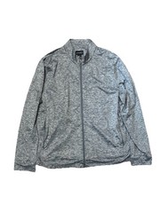 Chase 54 Long Sleeve Double Zip Size Large Gray Soft Full Zip Golf