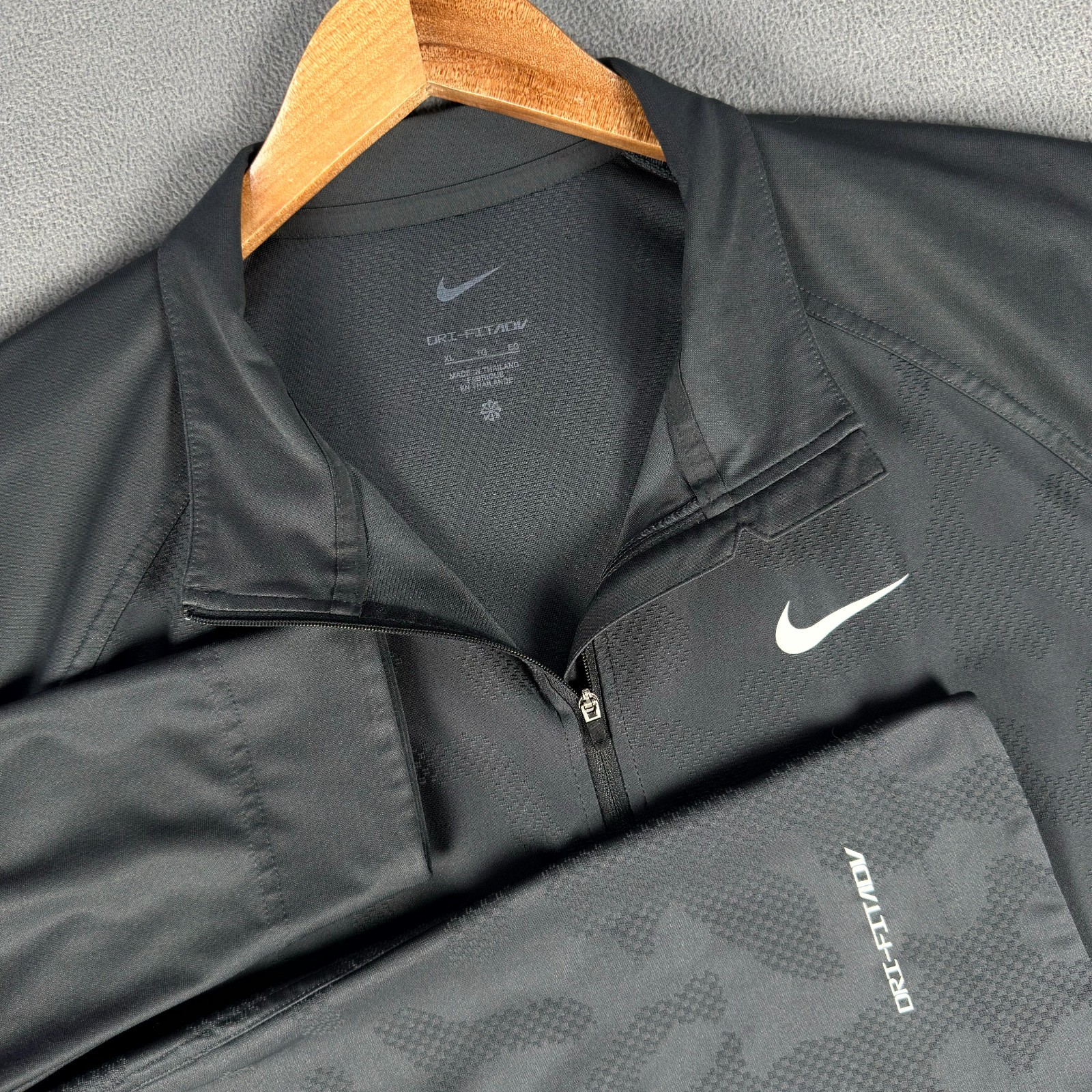 Nike Half Zip Mens XL Grey Camo Camouflage Performance Dri Fit ADV Tour Golf gallery