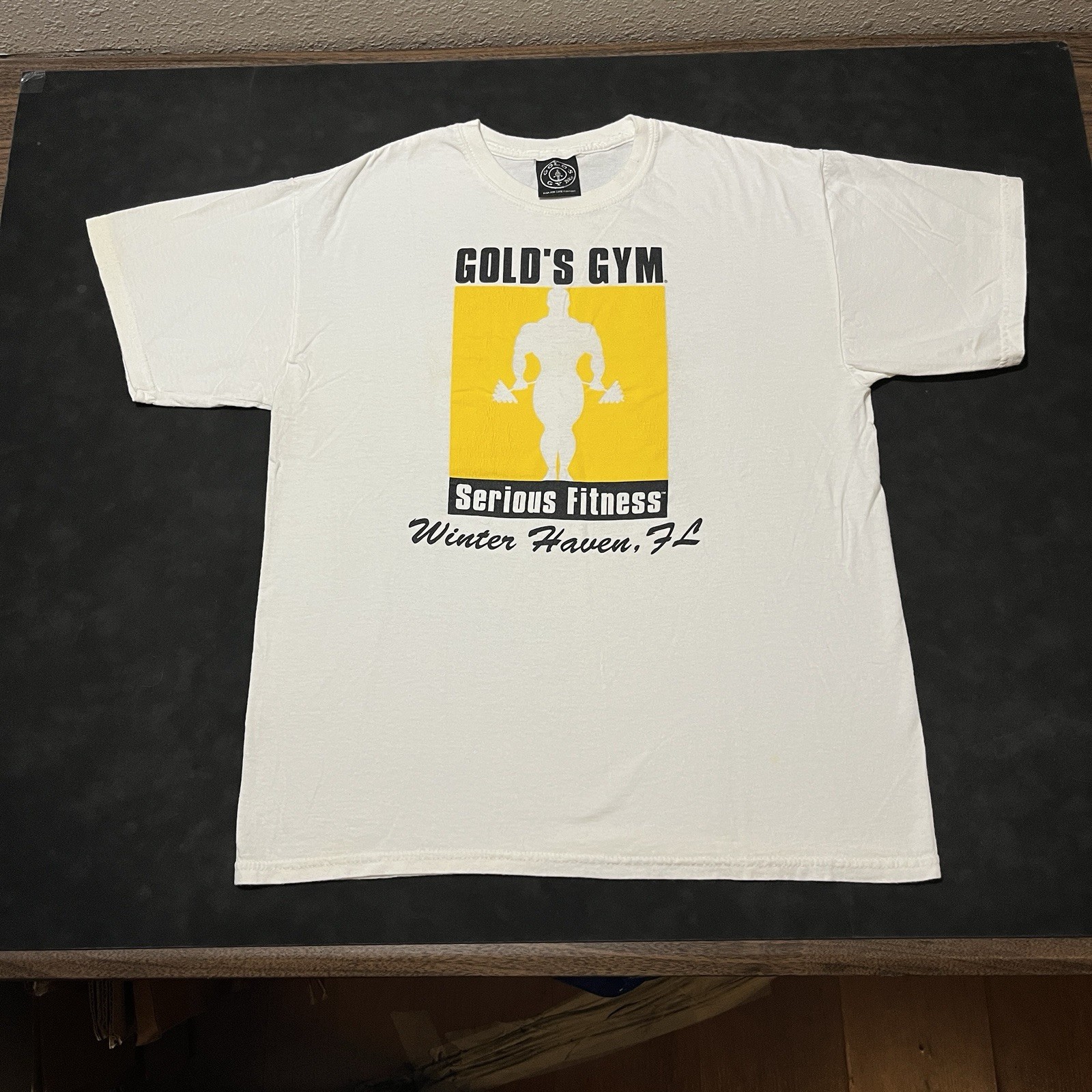 Golds Gym Venice California Bodybuilder USA Made Vintage 5K Charity Run Rare gallery