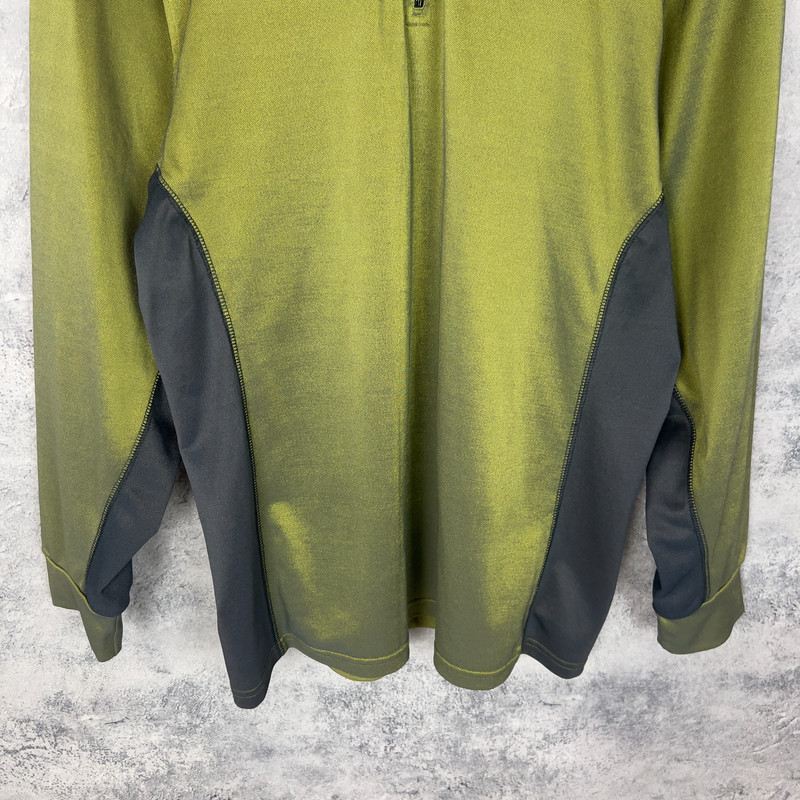 Vintage Nike Green Gray Quarter Zip Pullover Long Sleeve Shirt Size S Thailand gallery