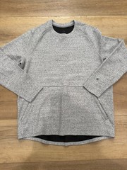 Lululemon At Ease Textured Light Gray Pullover Sweater Men’s Size XL
