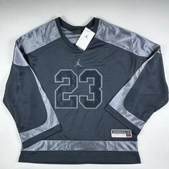 Jordan Brooklyn Hockey Collegiate Jersey Black Sliver Men’s Size M HV0109-010