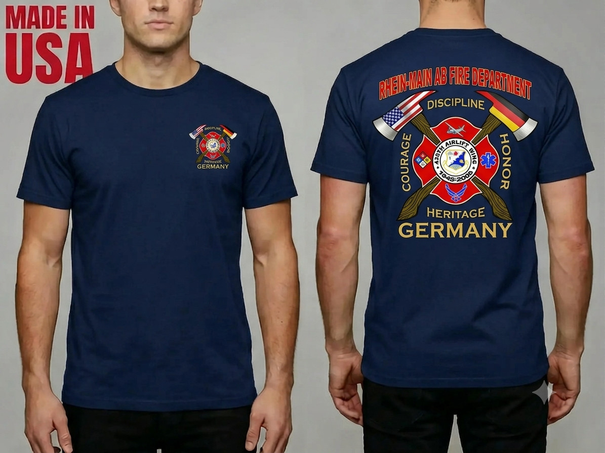 NEW Rhein-Main Air Base Fire Department SHIRT S-2XL MADE IN USA gallery