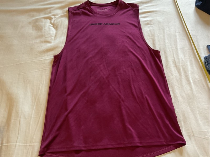 Under Armour Sleeveless Compression Shirt Maroon Size Md/ M/ M gallery