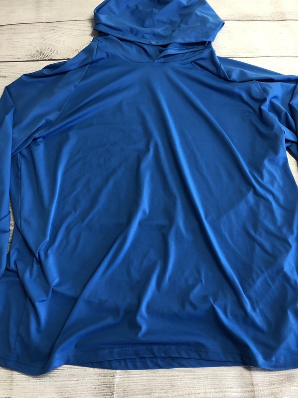 George Shirt Mens 3XL Blue Long Sleeve Hooded Athletic Performance Top Stretch gallery