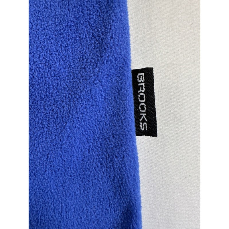 Brooks Running Blue Micro Tech Fleece 1/4 Zip Pullover Athletic Shirt Size Small gallery
