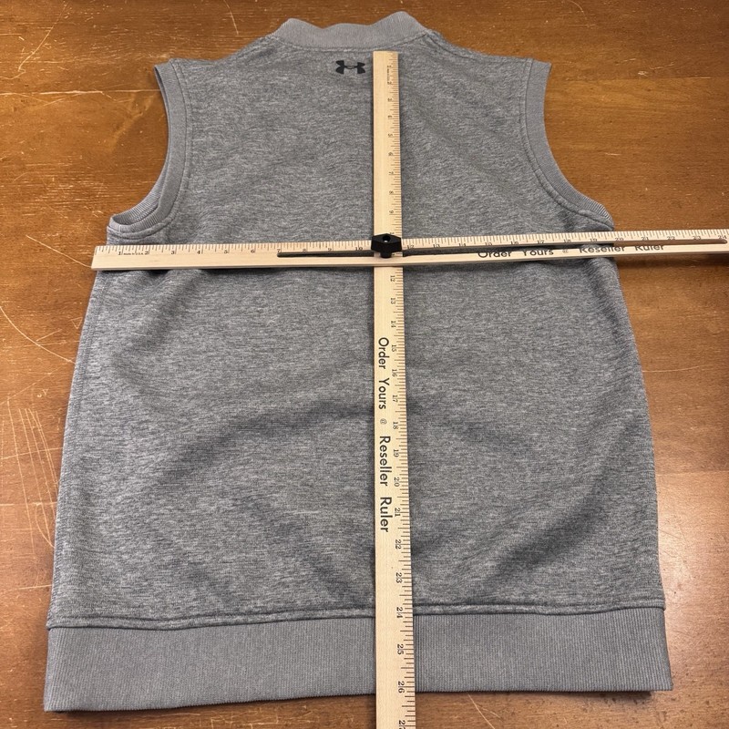 Under Armour Vest Mens Medium Gray 1/4 Zip Sleeveless Golf Activewear gallery