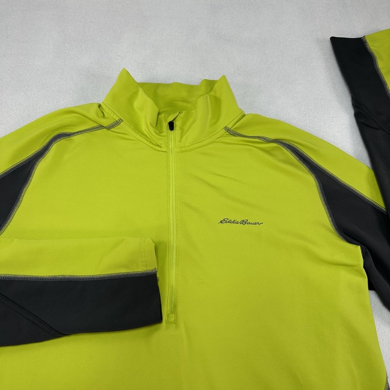 Eddie Bauer First Ascent FreeHeat Pro Pullover Mens Large Green 1/4 Zip Thermal gallery