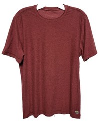 Vuori Style # V126 Mens S Burgundy Tee Shirt Short Sleeve Crew Neck Stretch