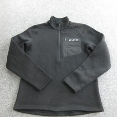 KUIU Fleece Pullover Mens Medium Black 1/4 Zip Long Sleeve Base Camp Hiking Top