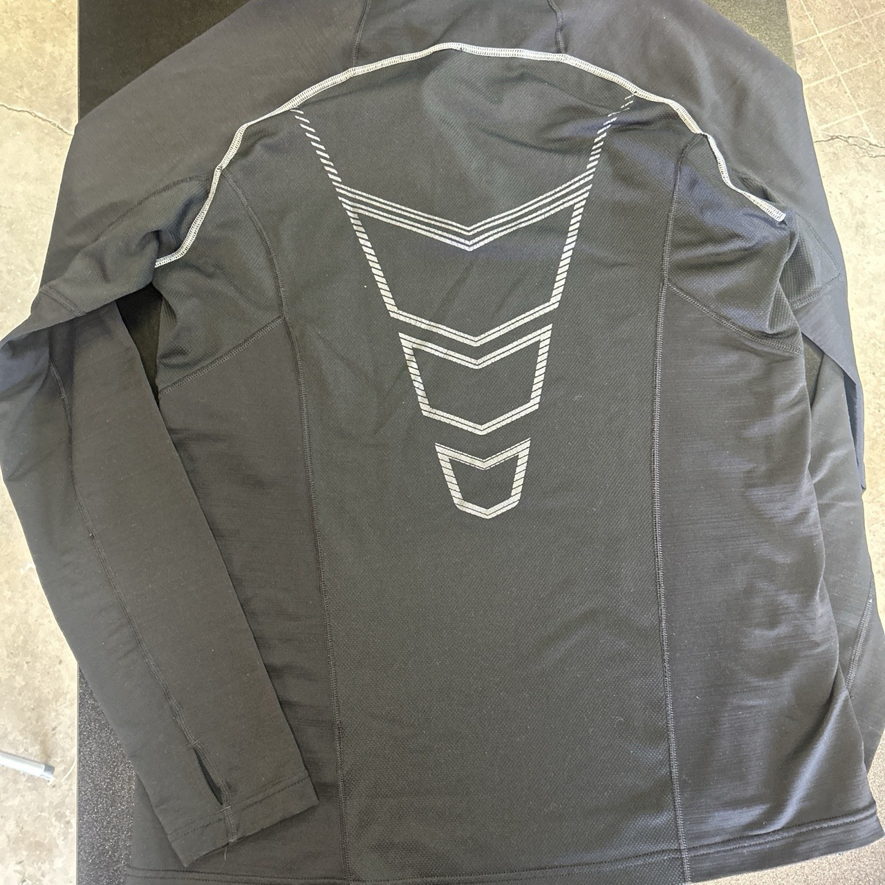 Men’s Large Nike Pro Fitted Black Quarter Zip Long Sleeve Shirt Dri Fit gallery